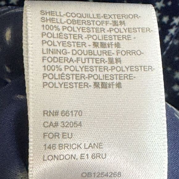 Urban Outfitters UO Constellation Velvet Dress Size Medium Blue Star Print Midi - Picture 11 of 11